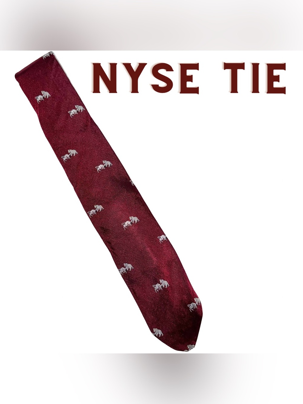 Men's Burgundy Patterned Neck Tie